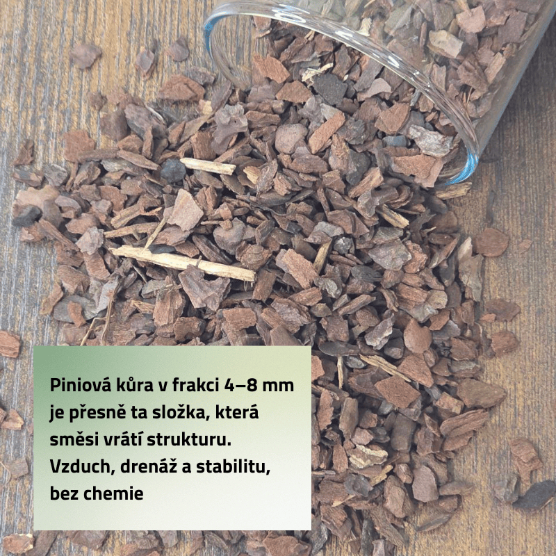 Piniová kůra 4-8mm 1 litr